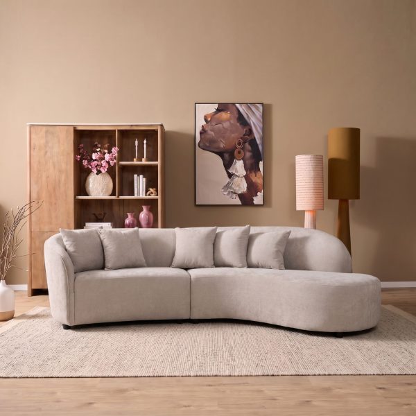Starfurn MySofa Novi Hoekbank Licht Grijs 3 zits + Lounge R