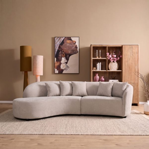 Starfurn MySofa Novi Hoekbank Licht  Grijs Lounge L + 3 zits