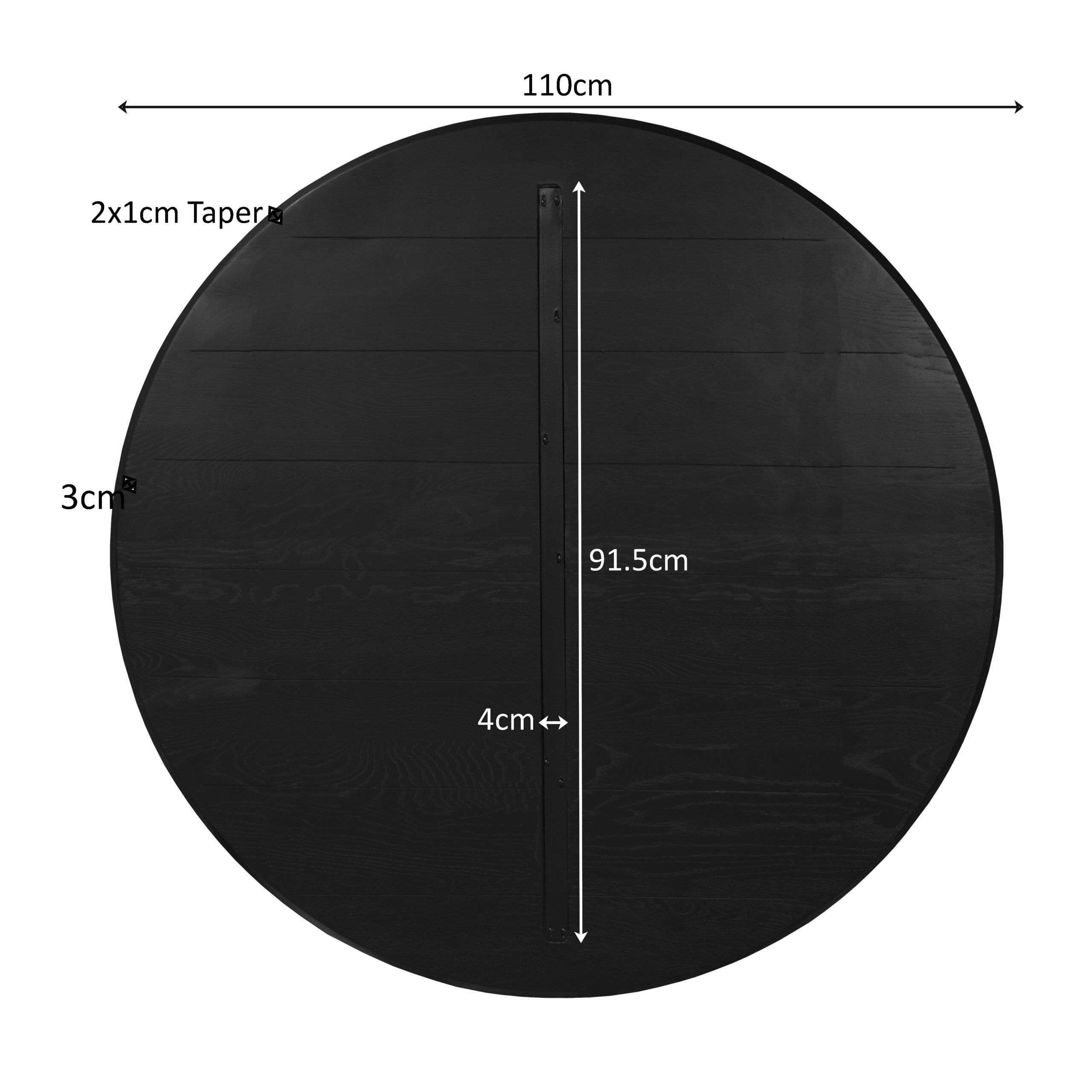 Starfurn Eiken Blad Ferris 110 cm Zwart