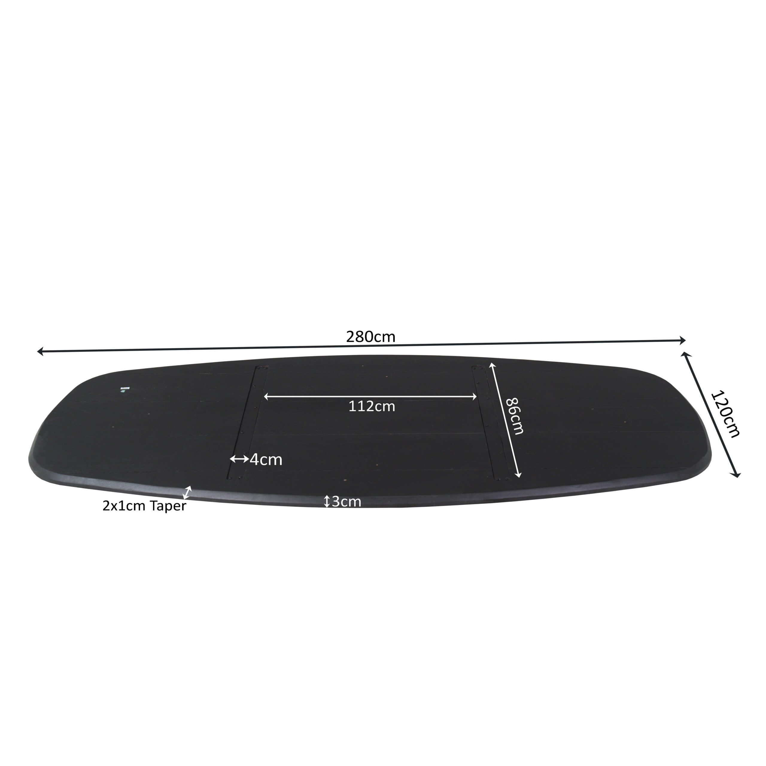 Starfurn Eiken Blad Ferris Deens Ovaal 280 cm Zwart