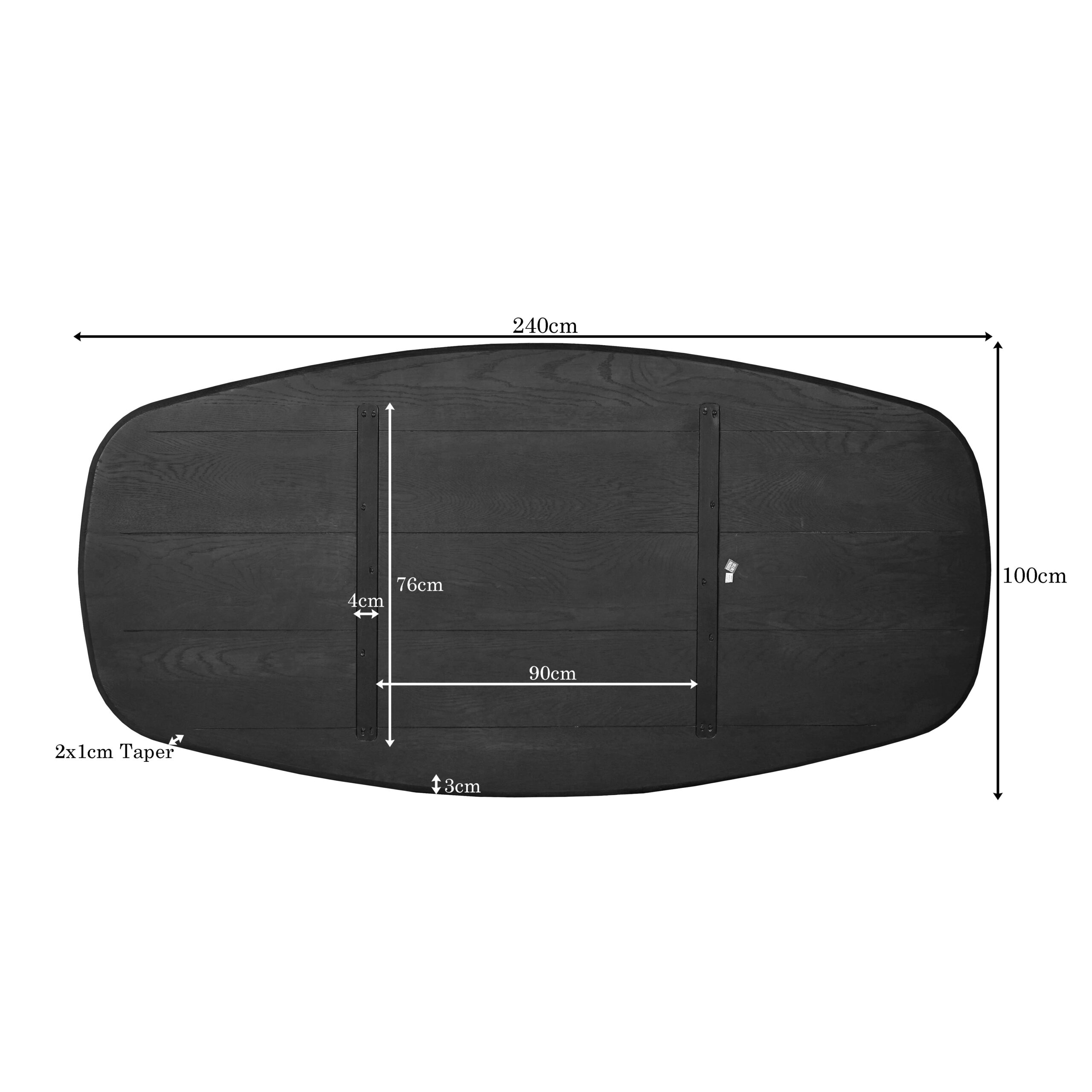 Starfurn Eiken Blad Ferris Deens Ovaal 240 cm Bruin