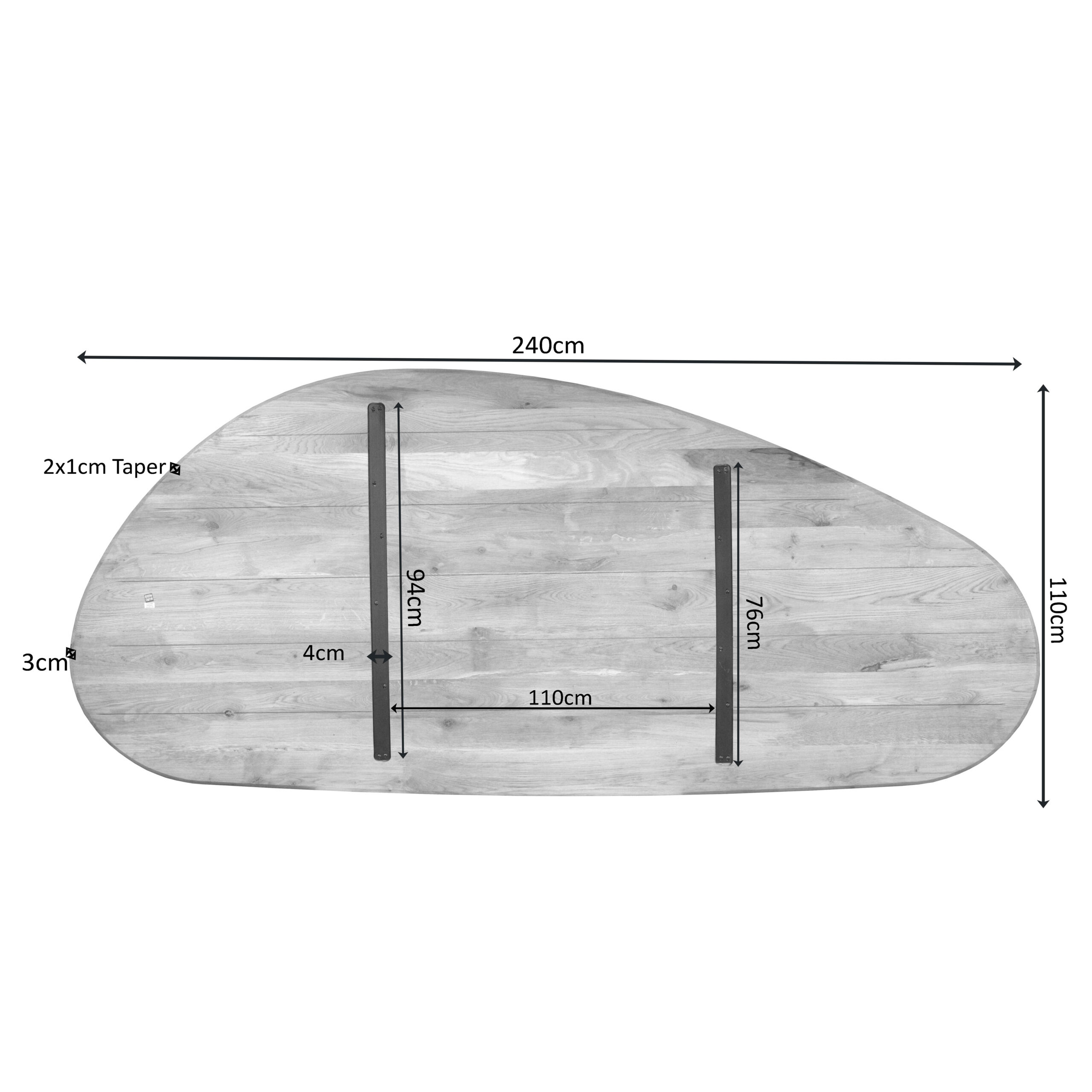 Starfurn Eiken Blad Cloud 240 cm Naturel