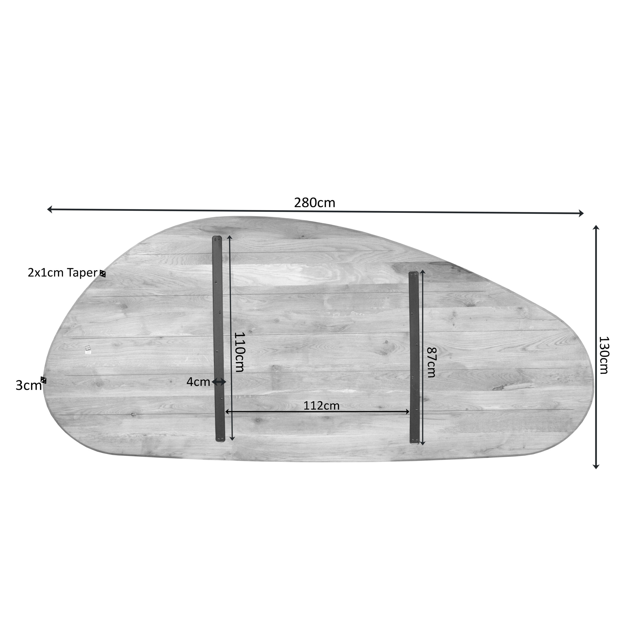 Starfurn Eiken Blad Cloud 280 cm Naturel