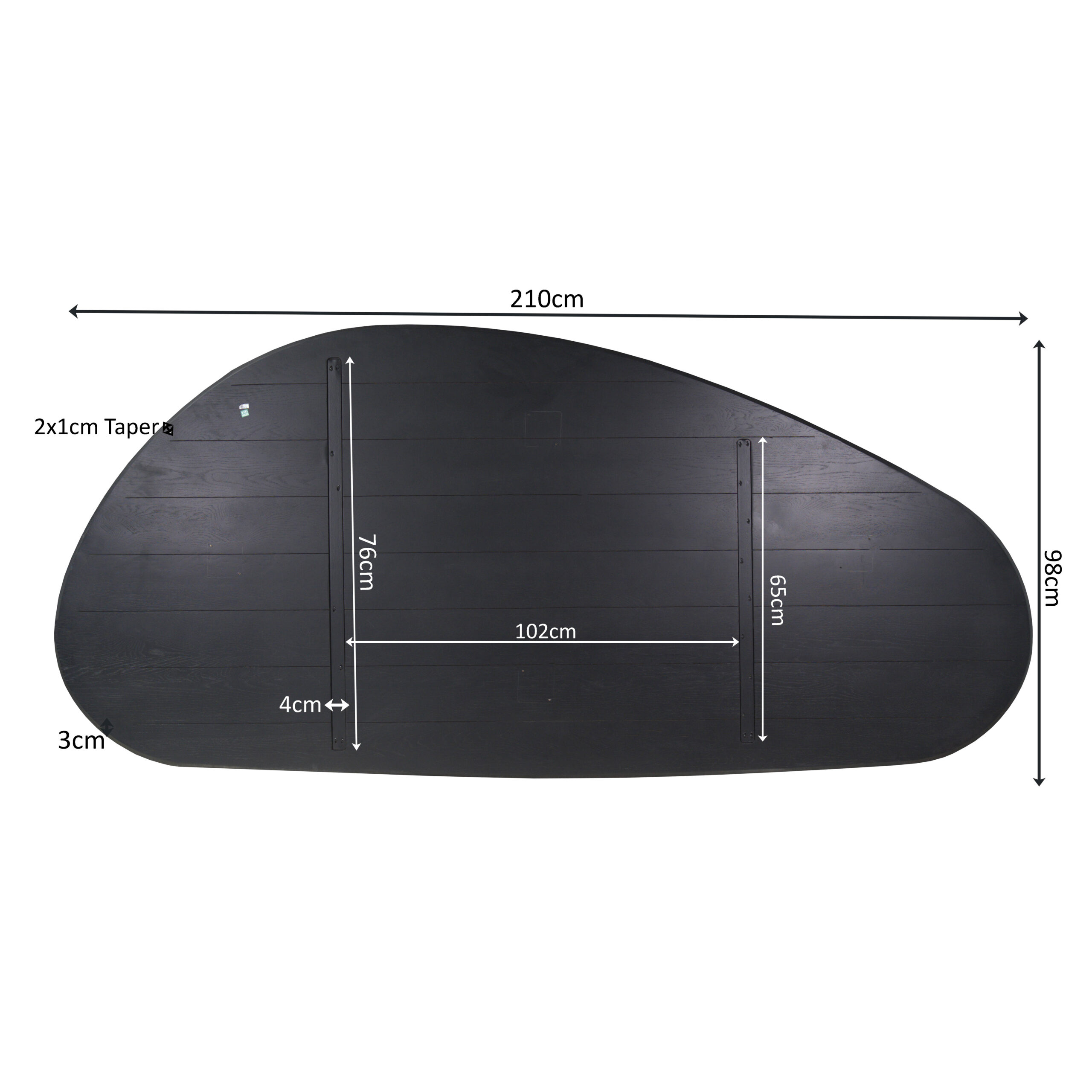 Starfurn Eiken Blad Cloud 210 cm Zwart