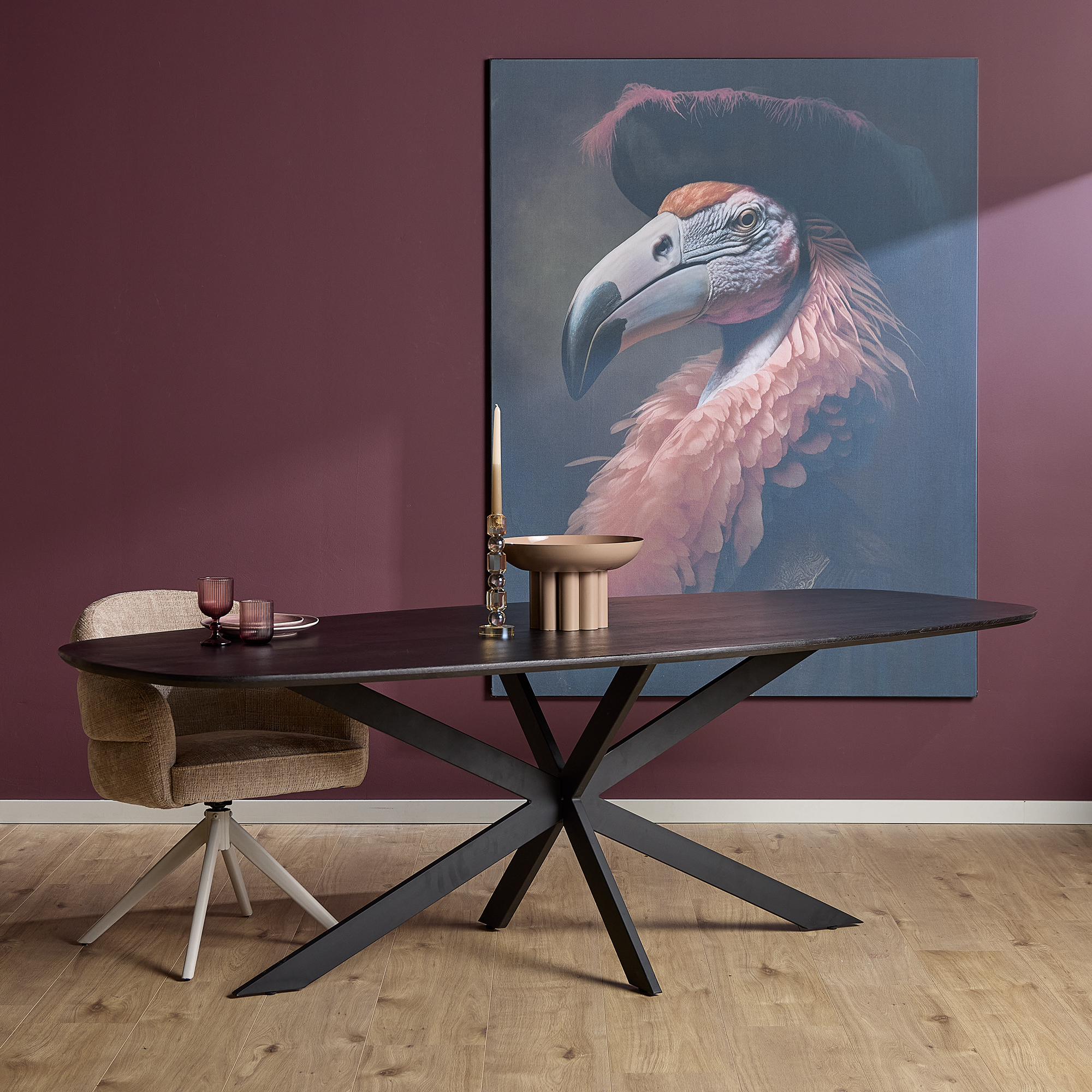 Starfurn Eiken Eettafel Ferris Deens Ovaal 200 cm