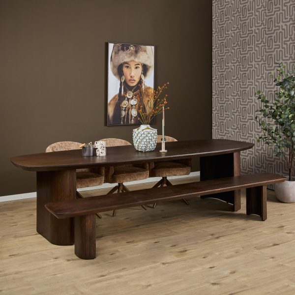 Starfurn Eettafel Maré Bruin Mangohout 300 cm