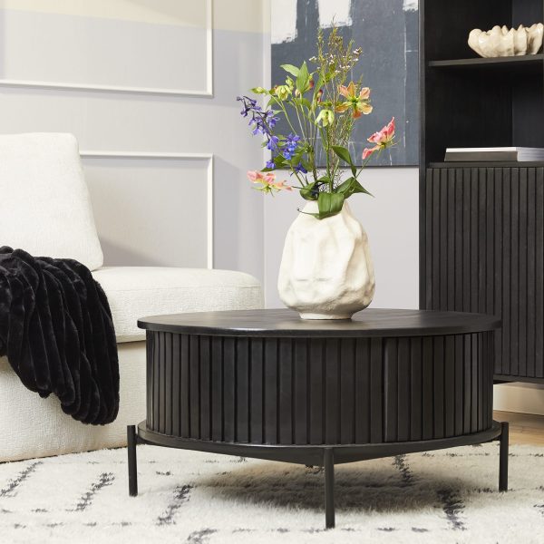 Starfurn Salontafel Madison Black | 80 cm | Rond/ nieuw in doos