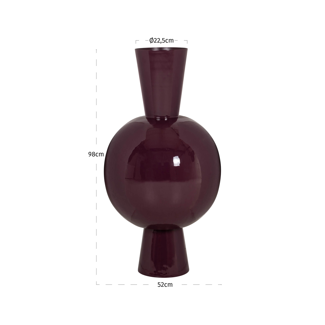 Richmond Interiors Vaas Avine burgundy