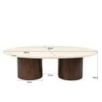 afmetingen Livingfurn Brix Duno Bottecino 120cm