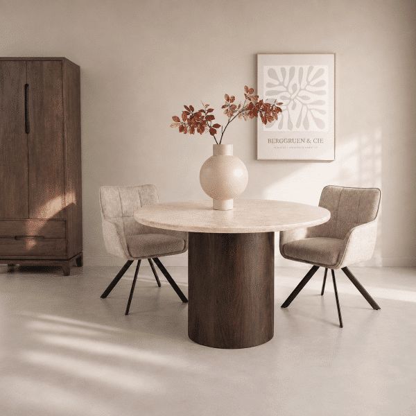 sfeerfoto Livingfurn Brix Bottecino Round 120cm