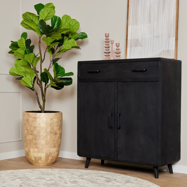 Starfurn Kabinet Kast Omaha Zwart 100 cm