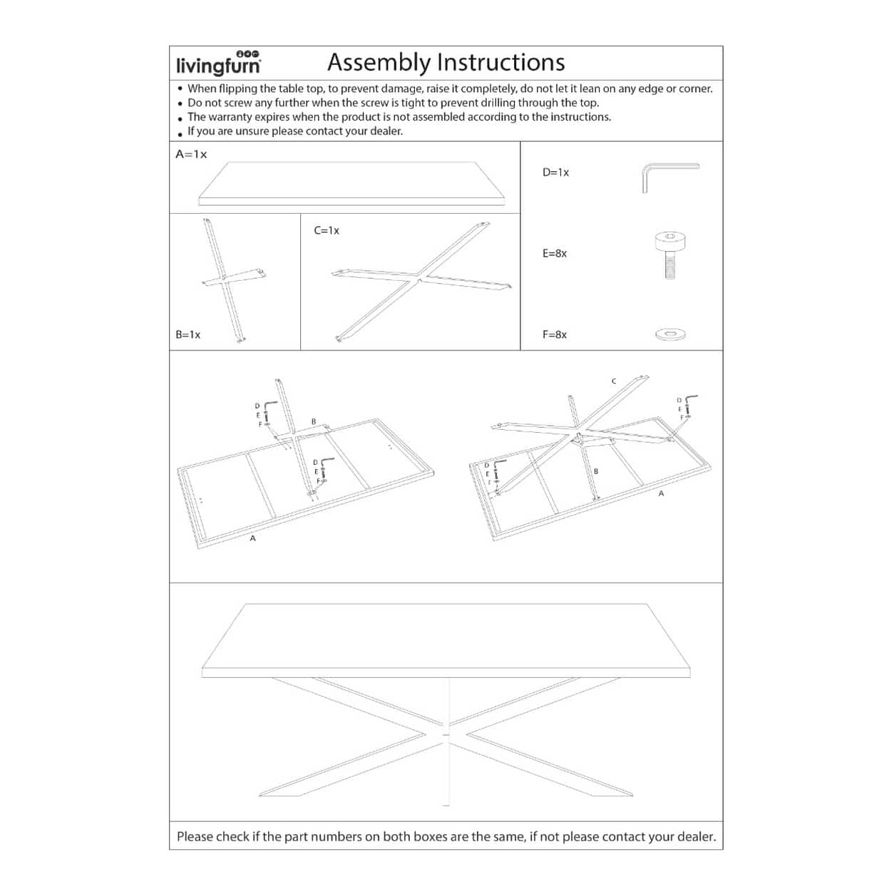 Livingfurn Sturdy Spider 240 cm