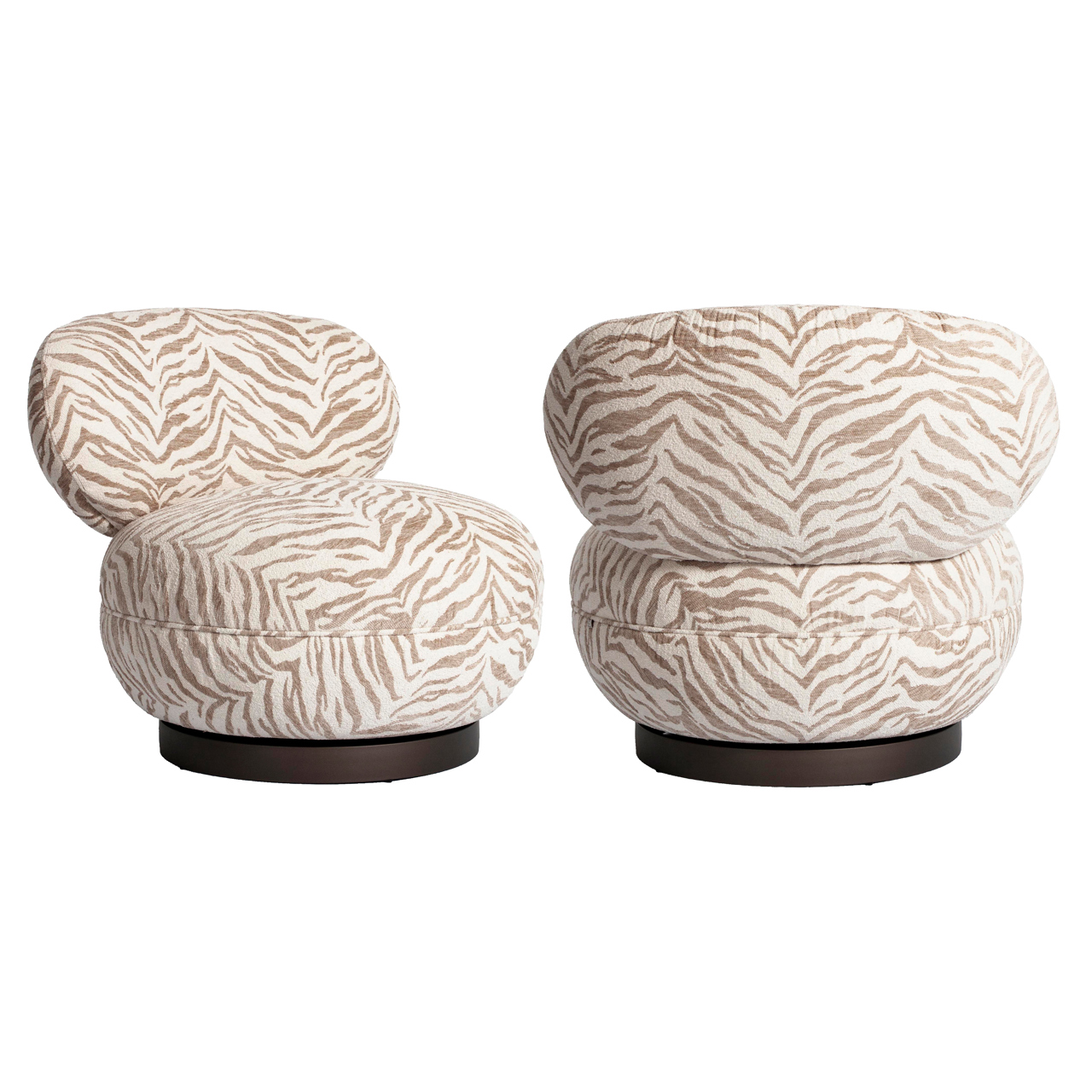 Richmond Interiors Lounge stoel Jace beige tiger swivel