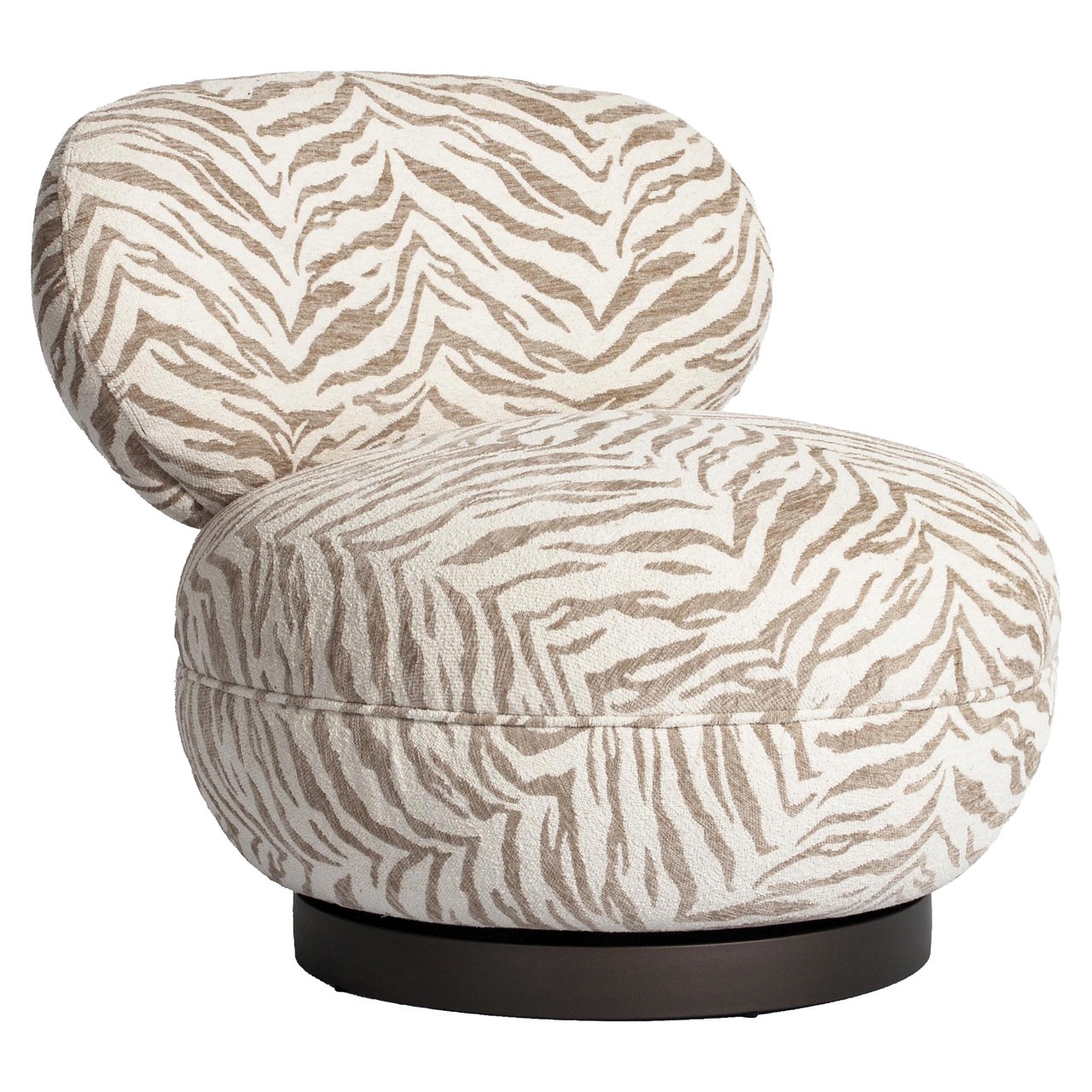 Richmond Interiors Lounge stoel Jace beige tiger swivel