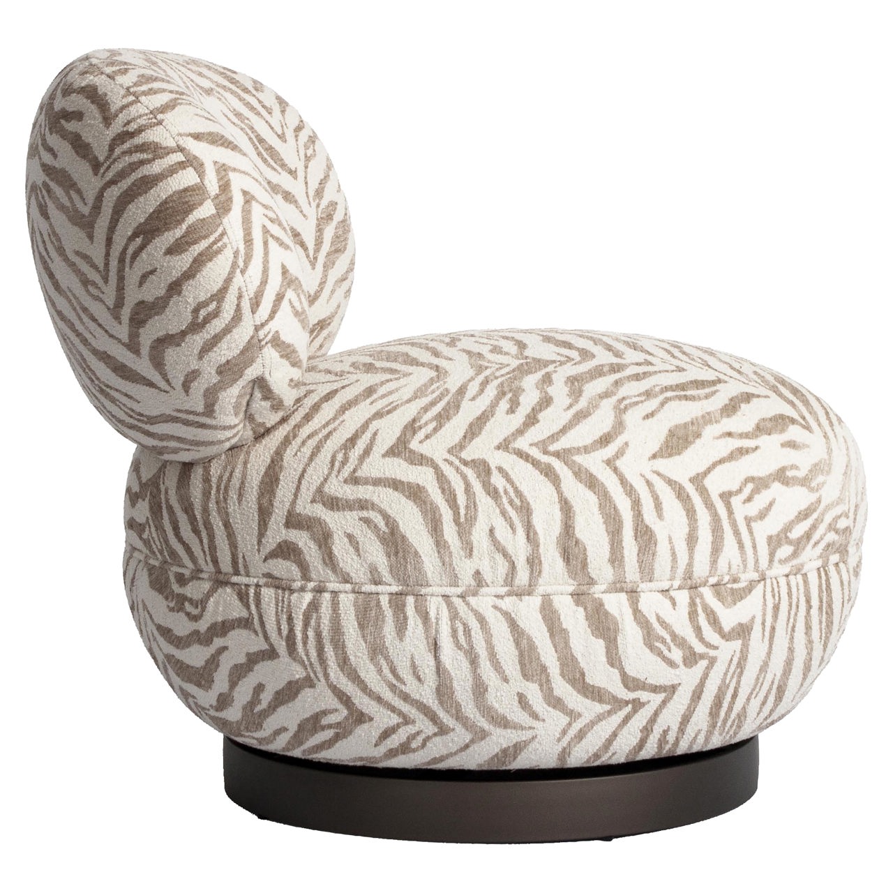 Richmond Interiors Lounge stoel Jace beige tiger swivel