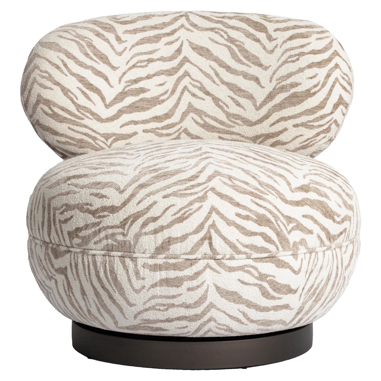 Richmond Interiors Lounge stoel Jace beige tiger swivel