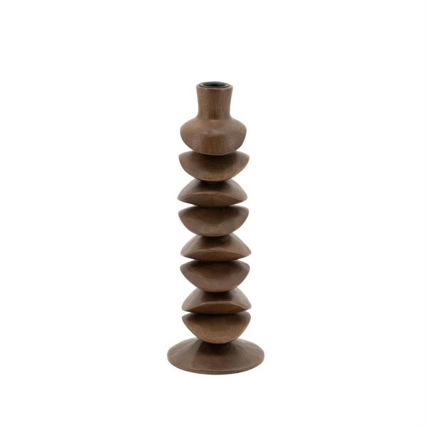 By-Boo Candle holder Kasane small - dark brown