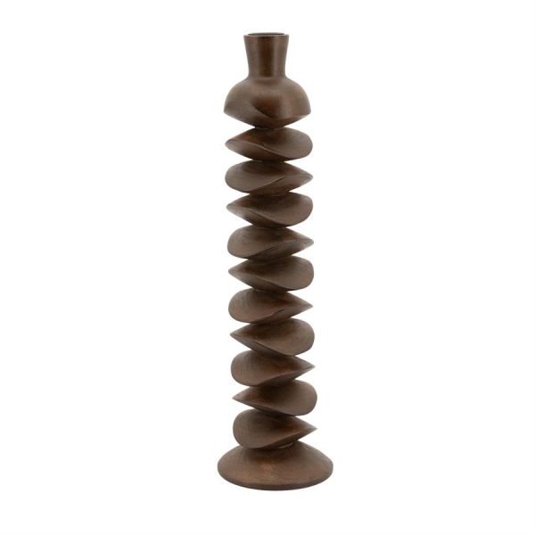 By-Boo Candle holder Kasane large - dark brown