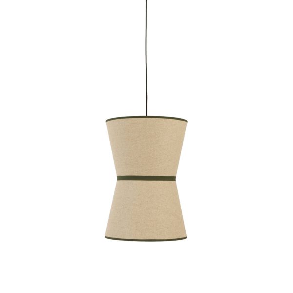 Light & Living Hanglamp Ø35x50 cm LYCO linnen naturel+groen