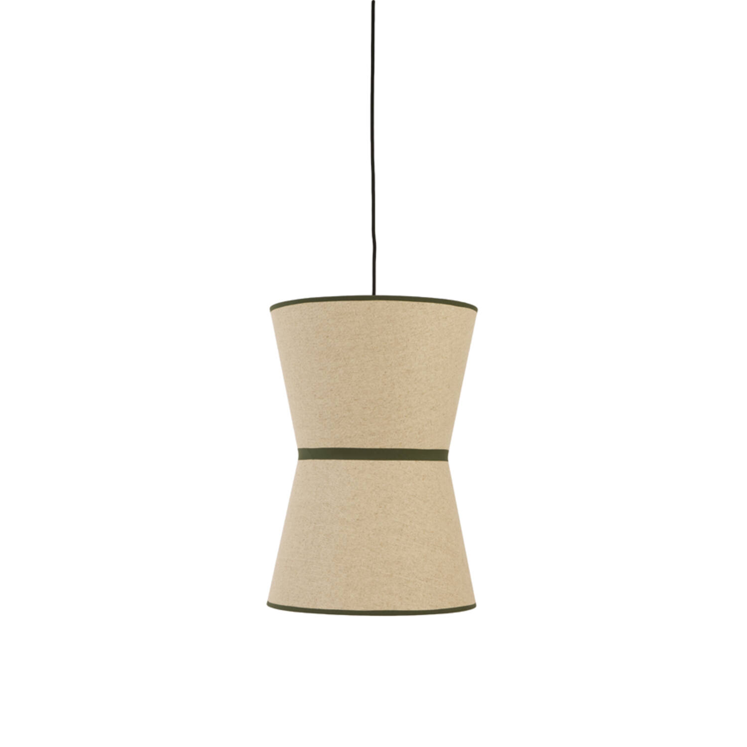 Light & Living Hanglamp Ø35x50 cm LYCO linnen naturel+groen