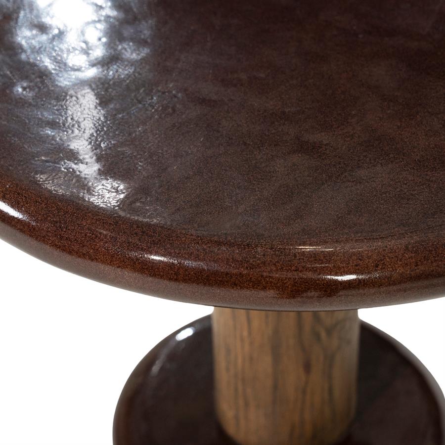 Eleonora Bijzettafel Kyan - roodbruin
