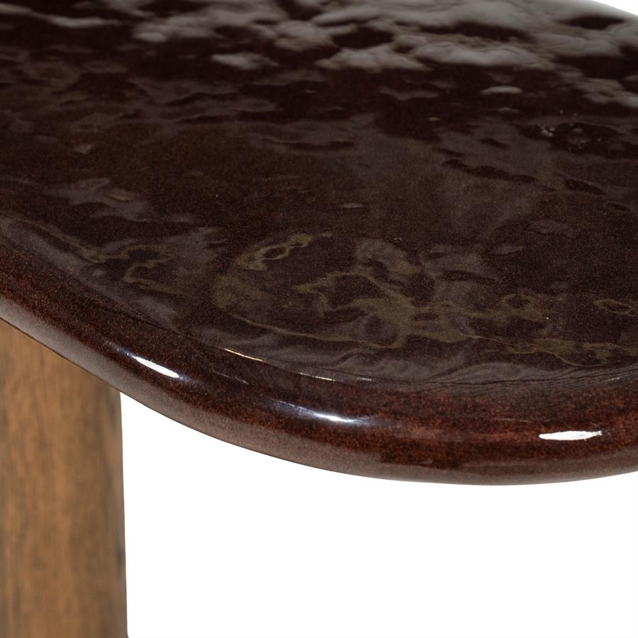 Eleonora Sidetable Kyan - roodbruin