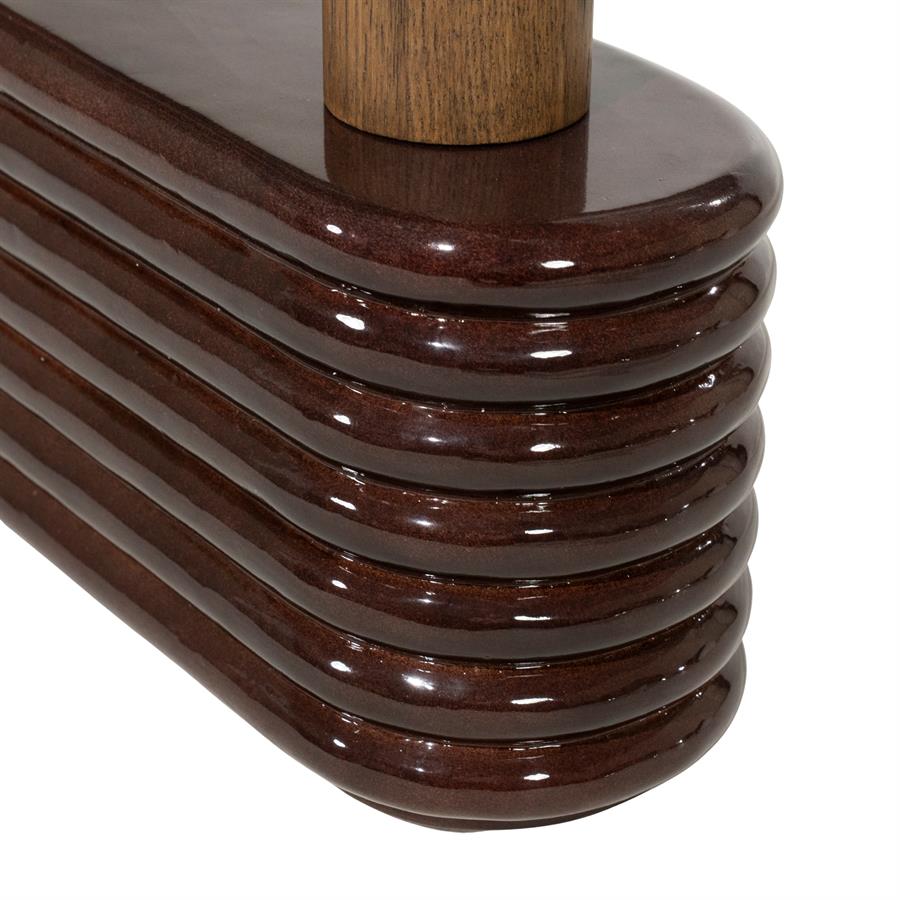 Eleonora Sidetable Kyan - roodbruin