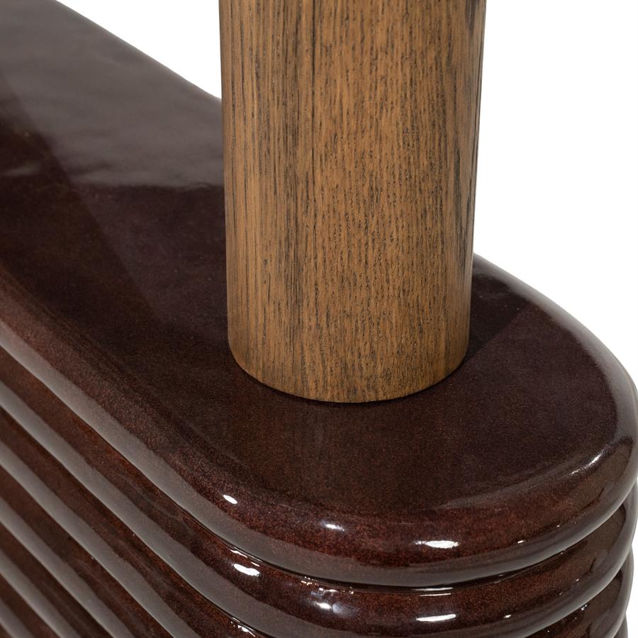Eleonora Sidetable Kyan - roodbruin