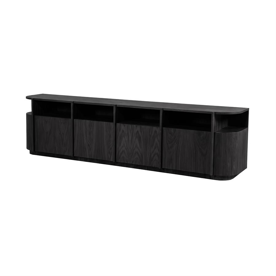 Eleonora TV meubel Oslo 230 cm - zwart