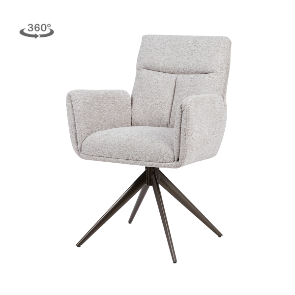 Tower Living Varzo Armstoel - Toro 35 beige - Anodic (draaibaar)