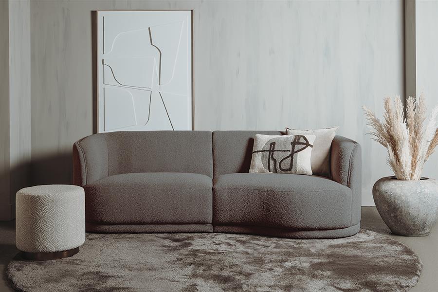 Tower Living Leicester Sofa 240 round right - Copenhagen 903 Taupe
