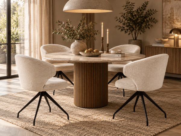 SHOWMODEL Richmond eetkamerstoelen set van 4 Milly Cream Fusion