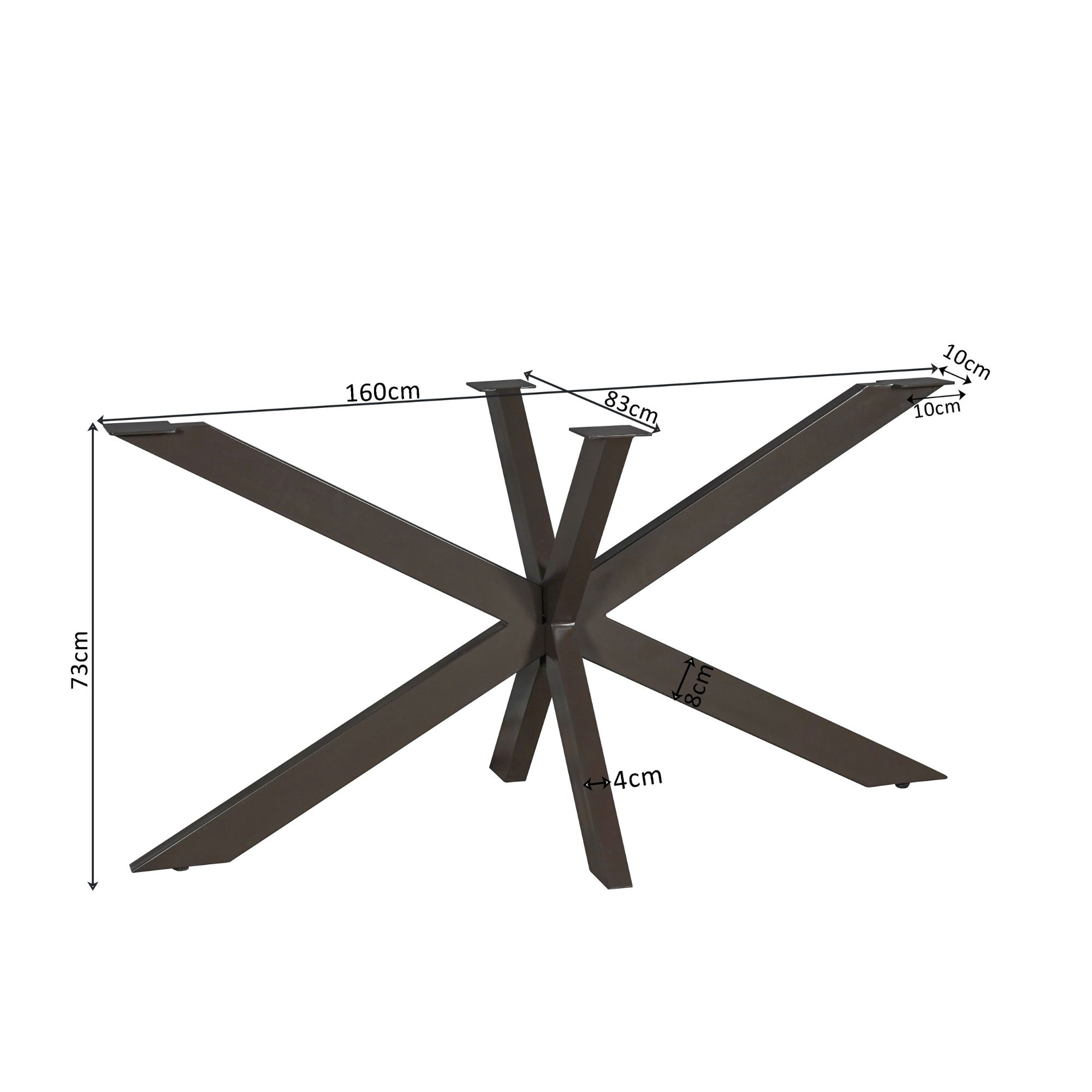 Starfurn Matrixpoot Anodic Brown Ovaal/Rechthoek 160 cm Koker 4x8 cm