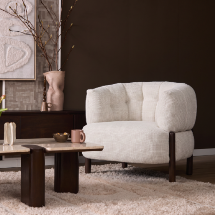 Starfurn Fauteuil Feda Beige