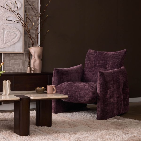 Starfurn Fauteuil Lois Aubergine