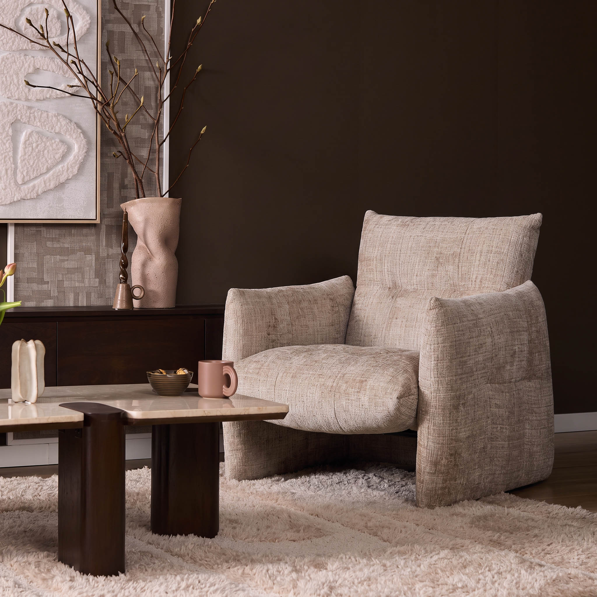 Starfurn Fauteuil Lois Beige