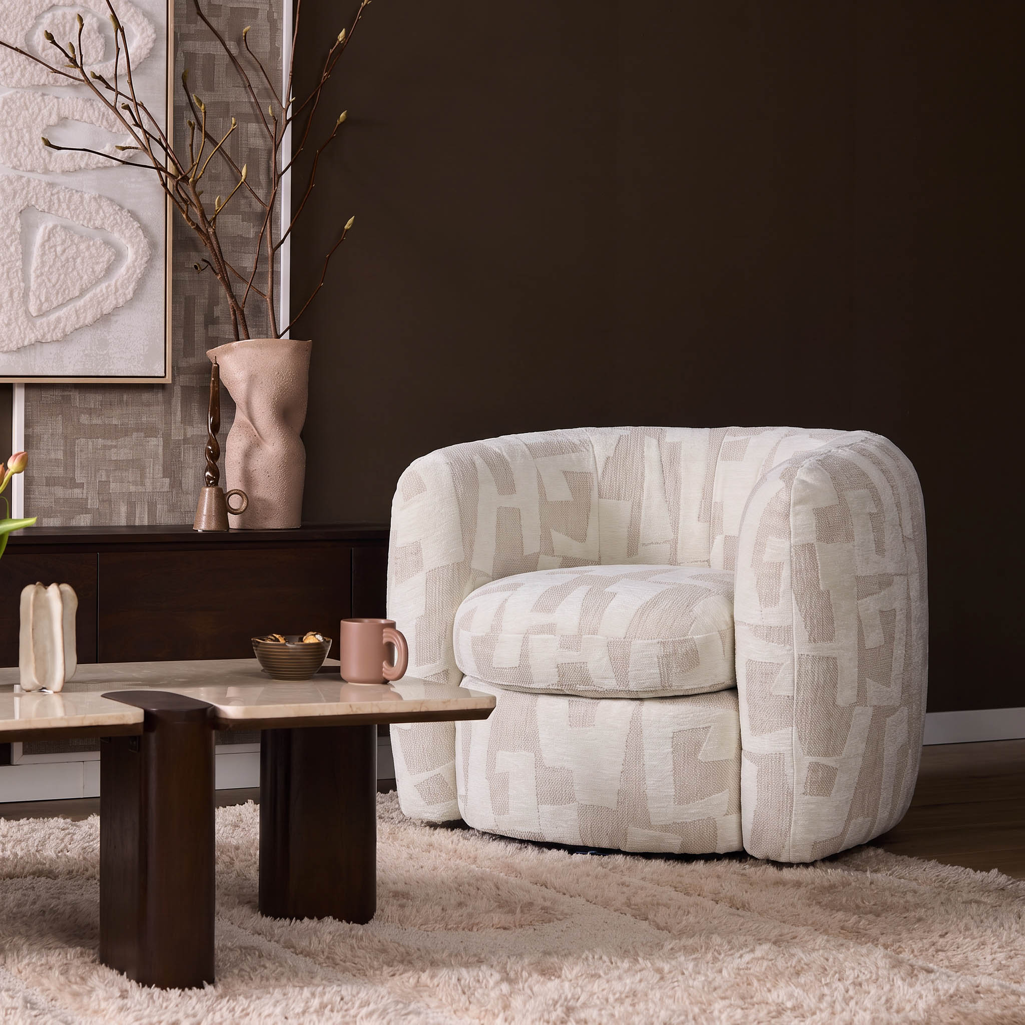 Starfurn Fauteuil Rosa Off White