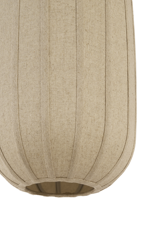 Light & Living Hanglamp Ø25x50 cm VOKA hout print donker bruin+linnen natur