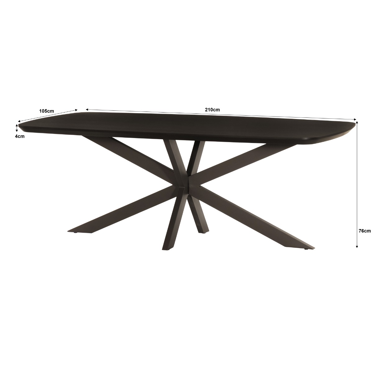 Livingfurn eettafel Santino Espresso 210cm