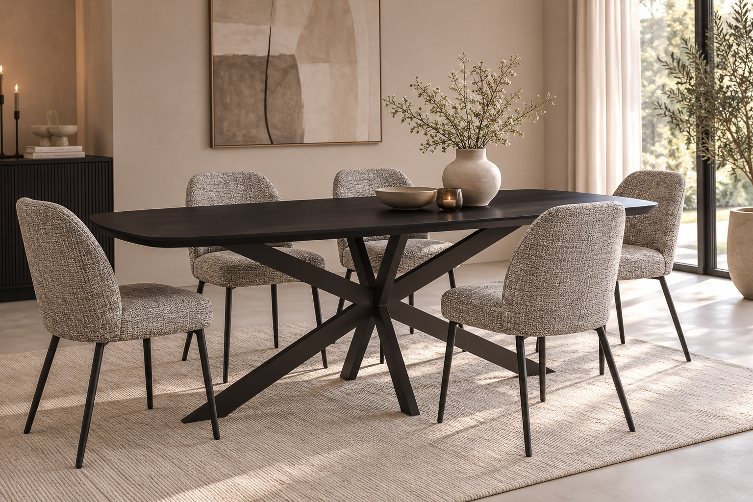 Livingfurn eettafel Santino Espresso 210cm