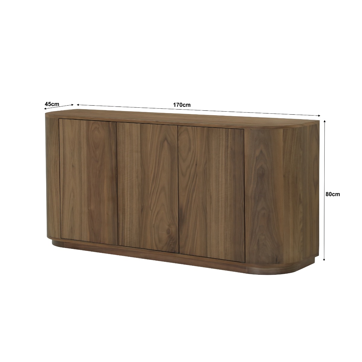 Livingfurn Novero Walnoot 170cm