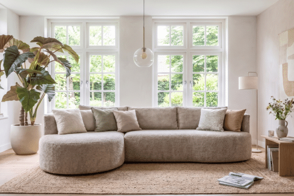 UrbanSofa Loungebank Evi ruim kleed