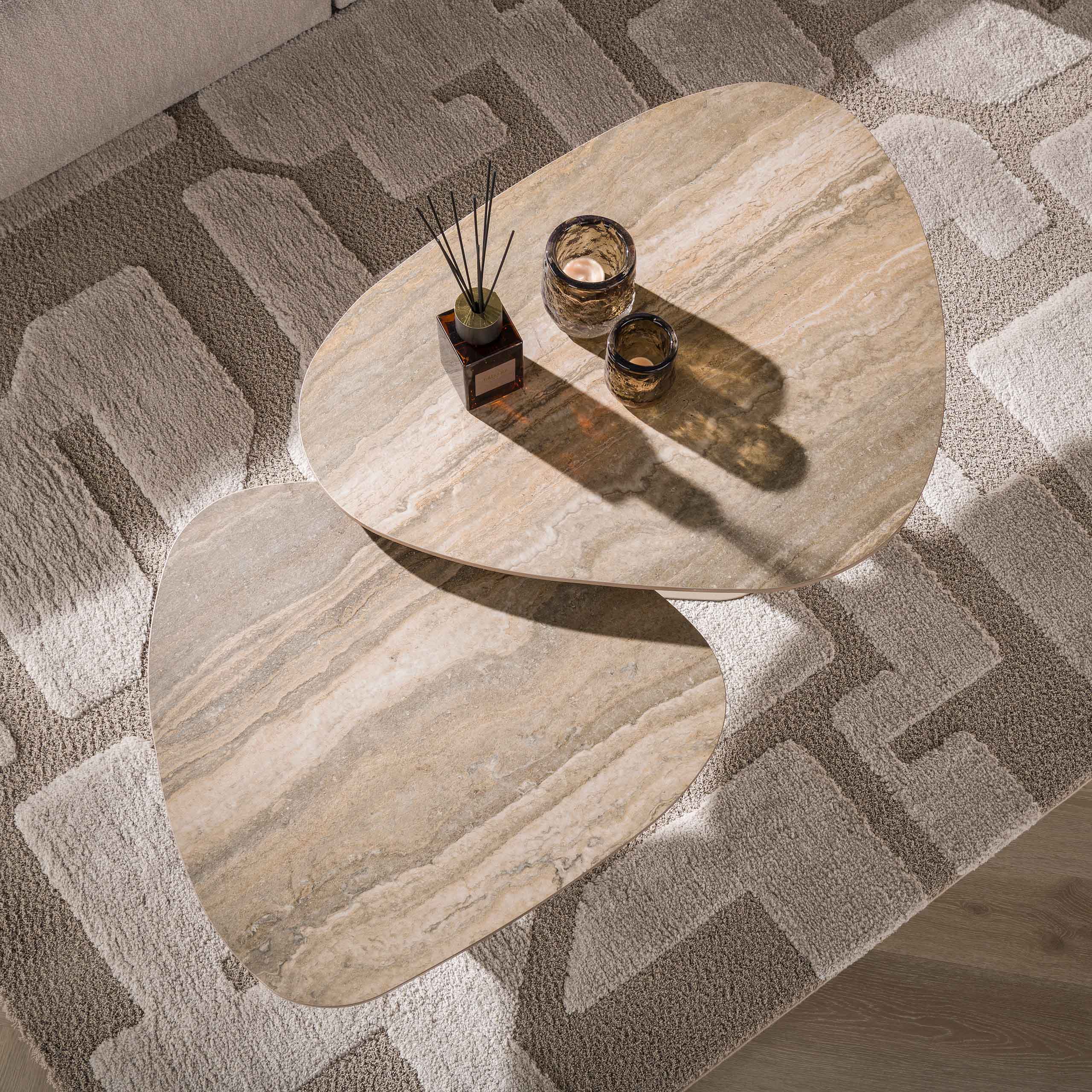 Salontafel Selvo driehoekig set/2