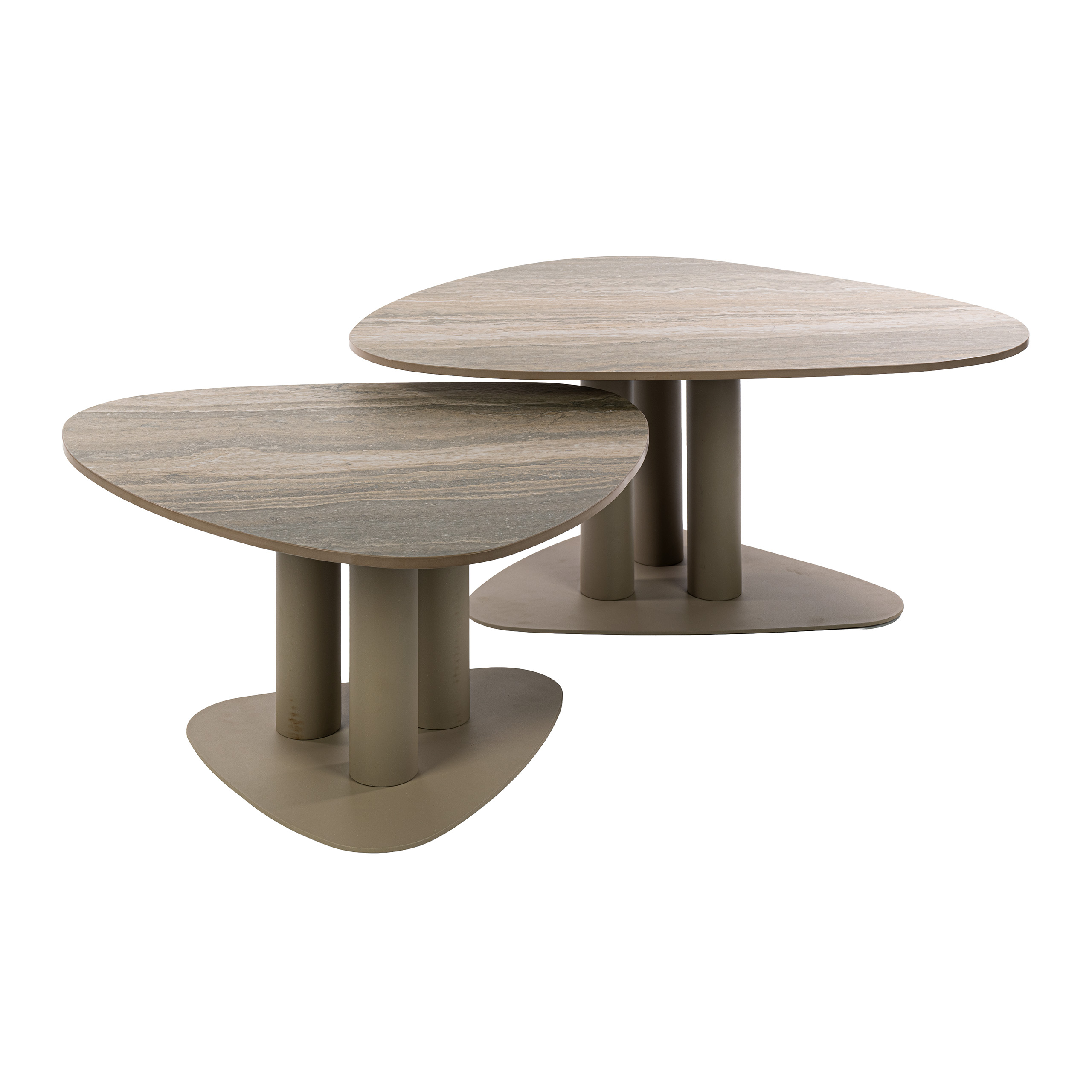 Salontafel Selvo driehoekig set/2