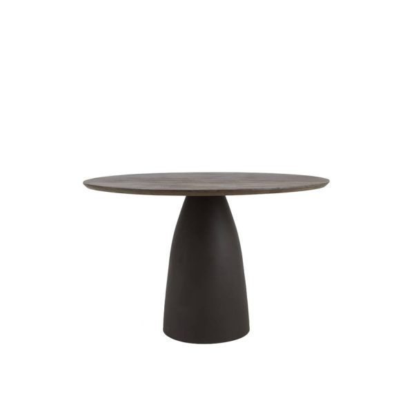 Light & Living Eettafel Ø120x76 cm PALMIRA hout mat choc bruin+mat d bruin