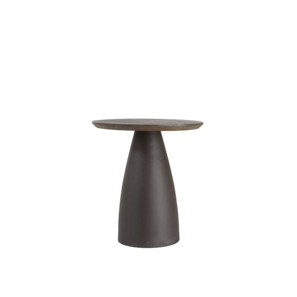 Light & Living Bijzettafel Ø45x50 cm OCANA hout mat choc bruin+mat d bruin