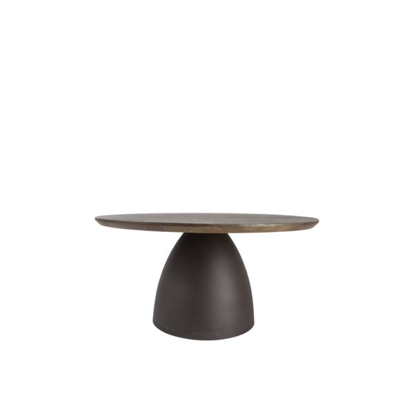 Light & Living Salontafel Ø80x40 cm OCANA hout mat choc bruin+mat d bruin