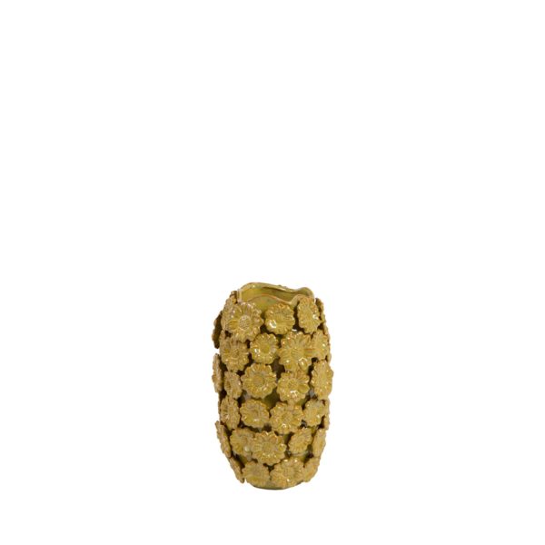 Light & Living Vaas 19,5x18,5x31 cm OMARI keramiek olijf groen