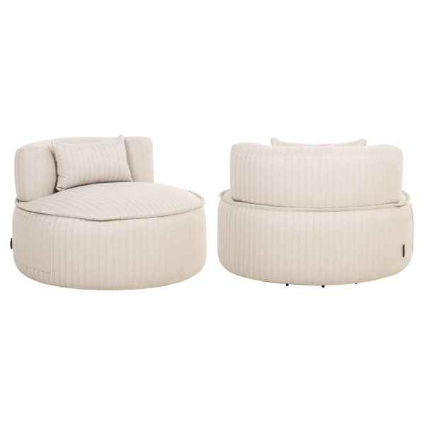 Richmond Interiors Outdoor lounge stoel Nammos beige swivel
