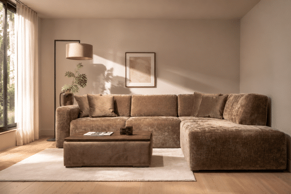 UrbanSofa Hoekbank Boaz Tosca Capuccino